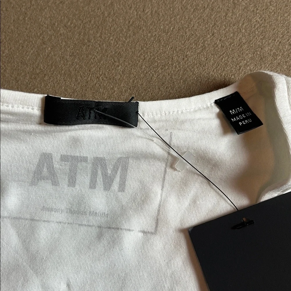 ATM Anthony Thomas Melillo V-Neck White Bodysuit NWT - Size Medium